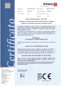 Certificato conglomerato bituminoso